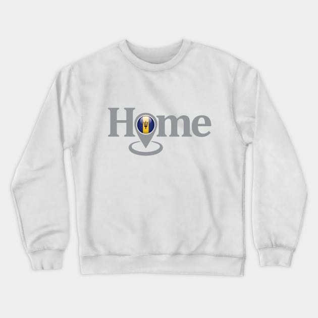 Barbados My Home with Google Maps Locate Icon Crewneck Sweatshirt by IslandConcepts